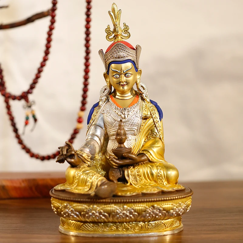 GOOD quality Gilding Buddha statue Nepal temple bless safe healthy luck Padmasambhava Rinpoche bronze