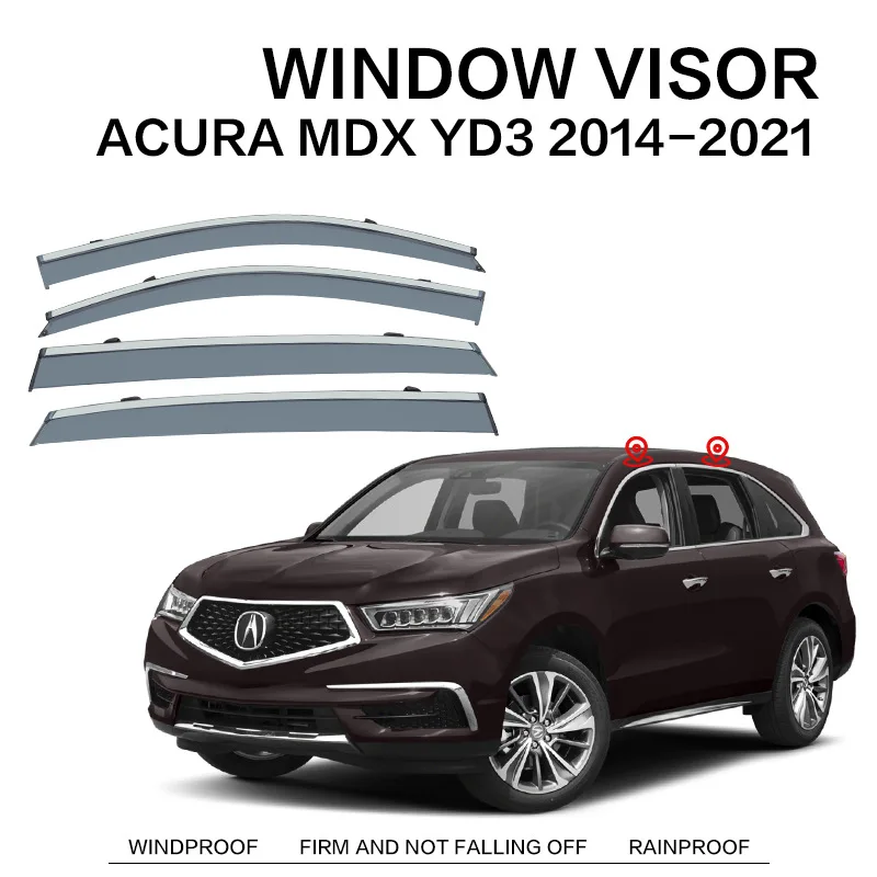 

For ACURA MDX 2007-2021 Car Window Visor Awning Shelters Windshield Side Window Rain Sun Shade Auto Accessories