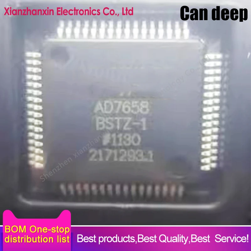 1PCS/LOT  AD7658BSTZ-1 AD7658BSTZ AD7658 AD7658 LQFP64 Digital to analog converter analog chip in stock