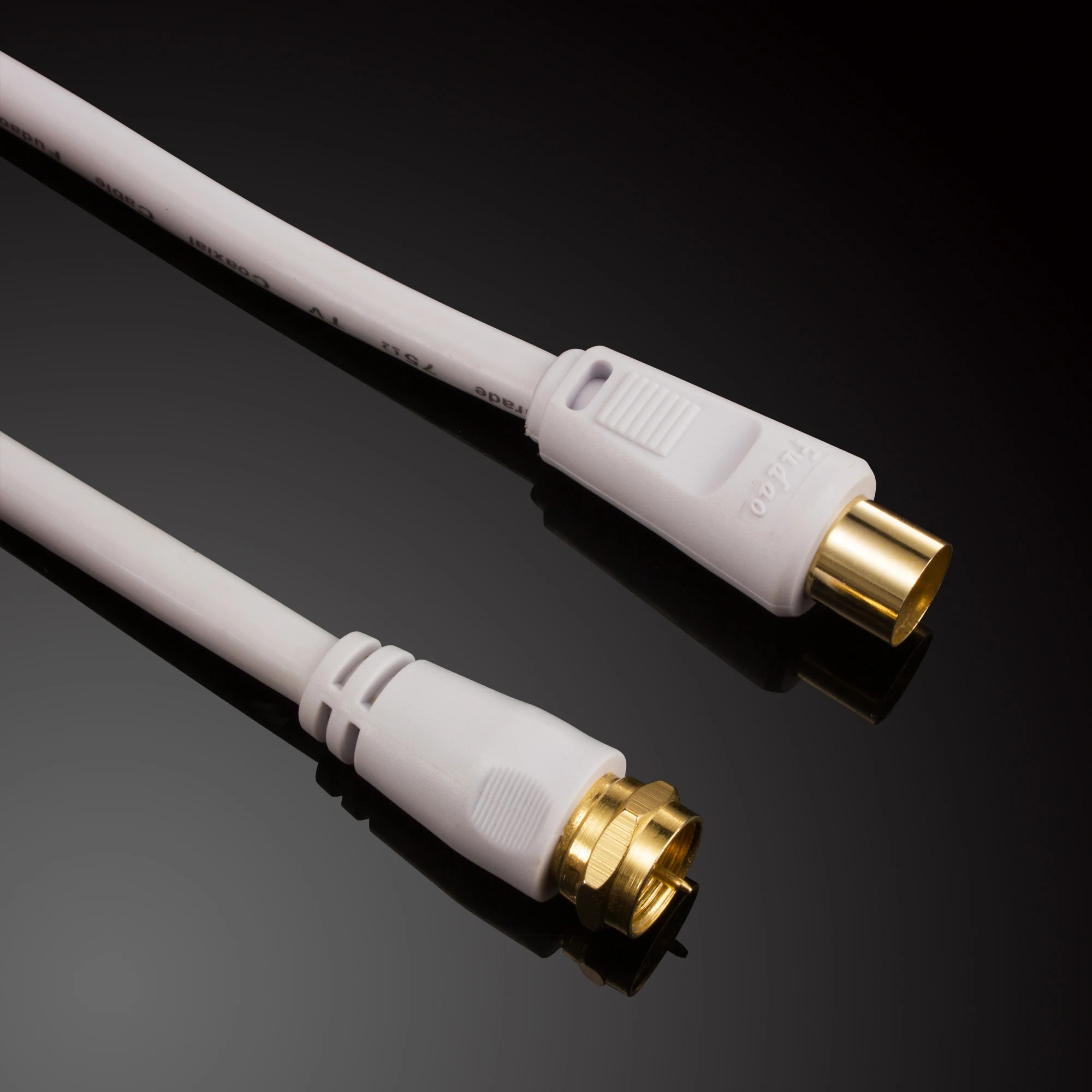 Digizulu 9.5mm Coaxial Cable TV Satellite Antenna Fly Lead Aerial Male to Male F Type RF Cable for CCTV Camera HD TV