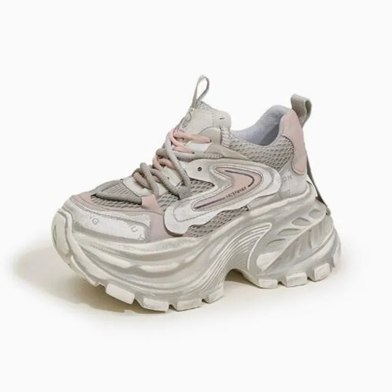 

Новые модные легкие женские кроссовки на массивной подошве для весны и осени 2026 года, дышащие повседневные кроссовки из сетки, Zapatillas De Mujer