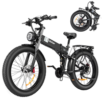Electric Bike with Removable Battery for Adults, Folding Ebike, Mountain Bicycles, 48V, 23Ah, 26x4Fat Tire