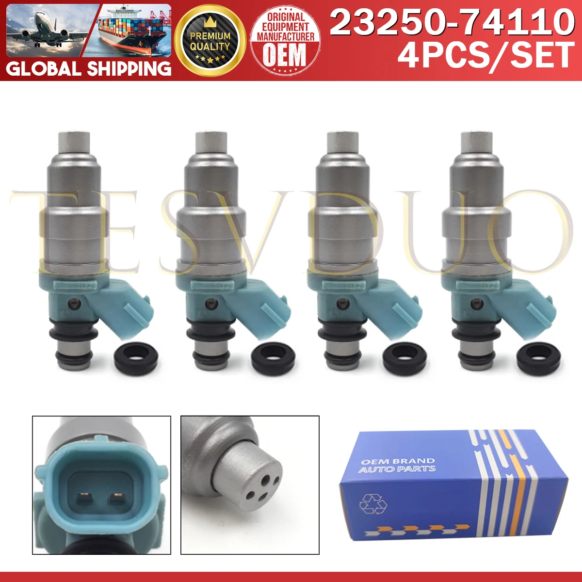 

4Pcs 23209-74110 23250-74110 Fuel Injector For TOYOTA JP MARK 2 88~95 CHASER 88~92 CRESTA 88~92 1.8L 4SFE