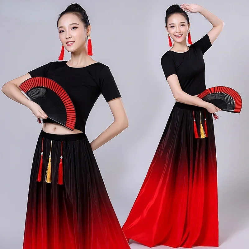 

Classical Yangko Dance Practice Clothing Female Hanfu Adult Elegant Ancient Waist Drum Square Dance Folk Festival Dancer Cloth