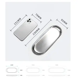 Depolama tepsisi Altın, paslanmaz çelik, Plaka Ekran, Meyve, fındık, ve Takı, Vanity, Mutfak, Aracı Organizatörler, Raflar İçin Banyo Metal 9 krom kaplı çelikten en çok satan raf-1 numara