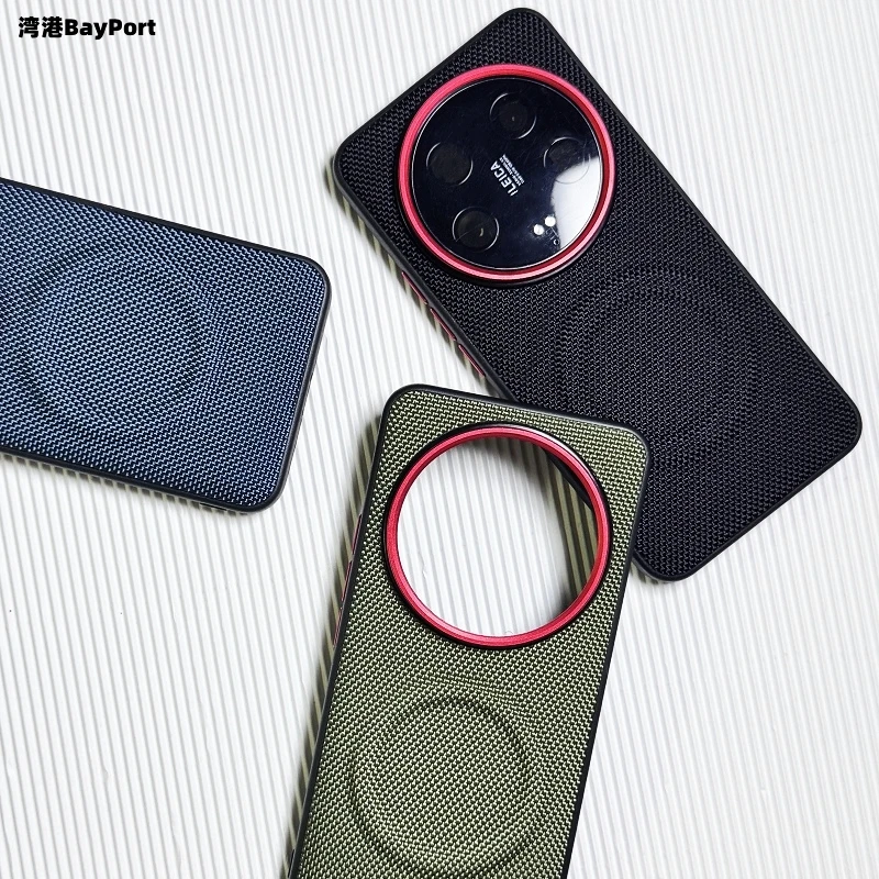 حافظة لهاتف Xiaomi Mi 15 14 13 Ultra حافظة فاخرة من جلد البولي يوريثان شحن لاسلكي مغناطيسي حماية الغطاء الخلفي لهاتف Xiaomi 15 Ultra Shell