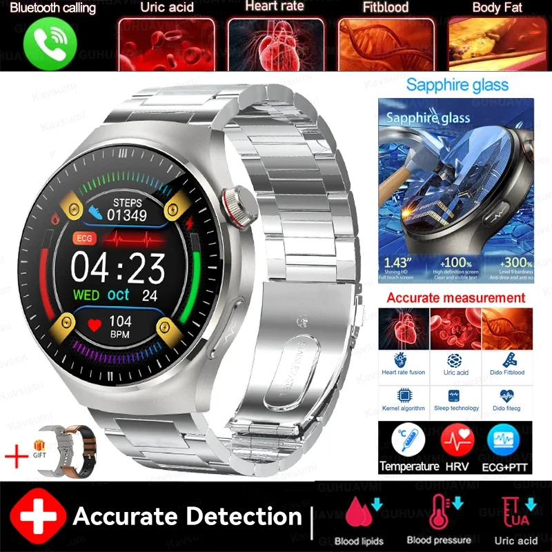

Micro Physical Examination Smart Watch For Men Uric Acid Body Fat Five Organ Health Watches Bluetooth Call Smart Bracelet watch