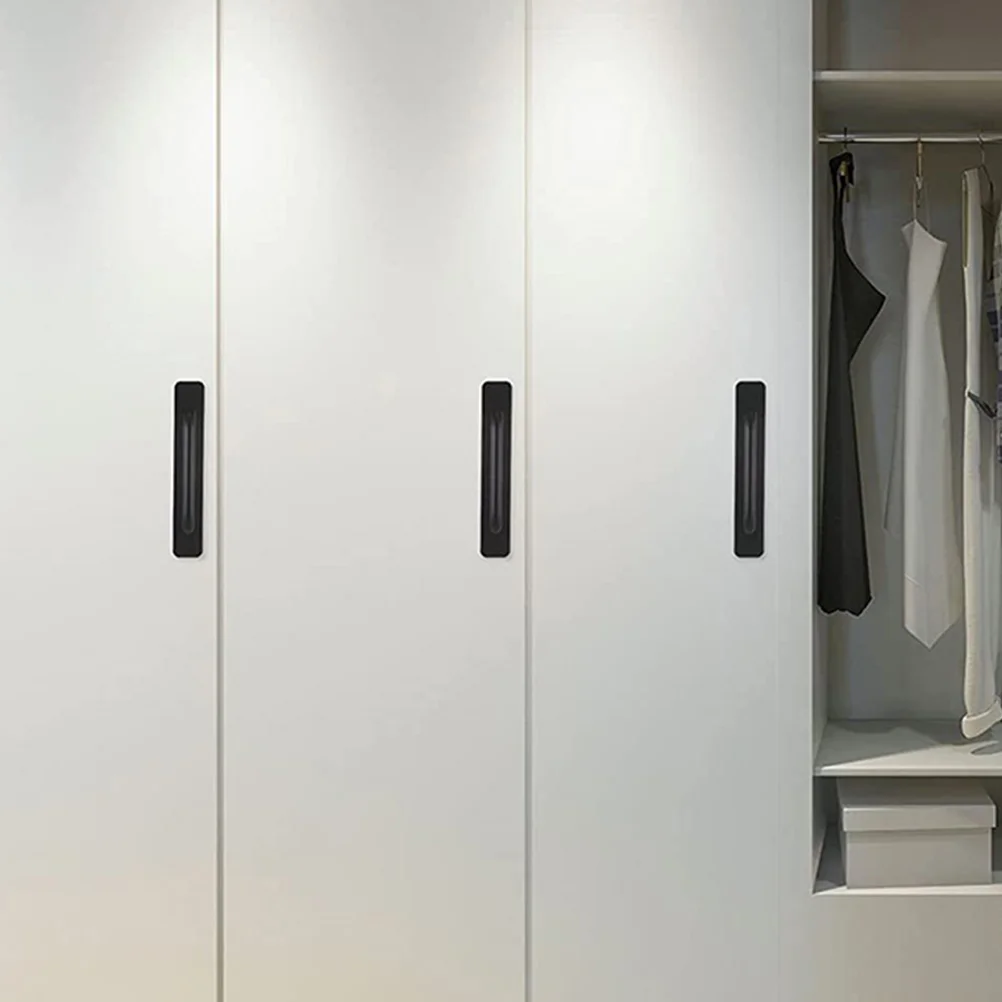 2 Pcs Cabinet Door Handle Pull Handles Kitchen Pulls Aluminum Alloy Adhesive Drawer Space