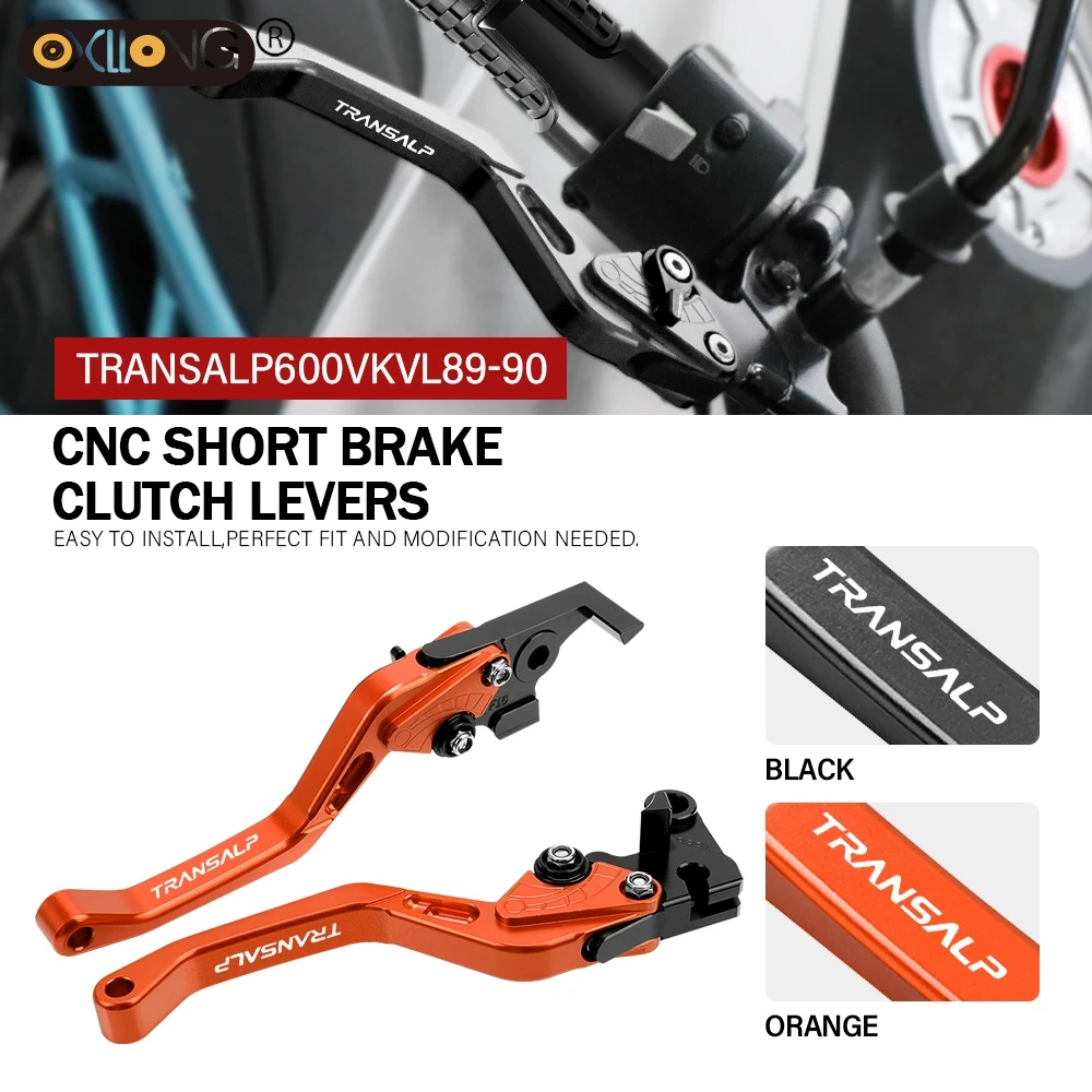 

CNC Aluminum Motorcycle Short Brake Clutch Levers Accessories Parts For HONDA TRANSALP XLV 600 VKVL XL600V 1989 1990