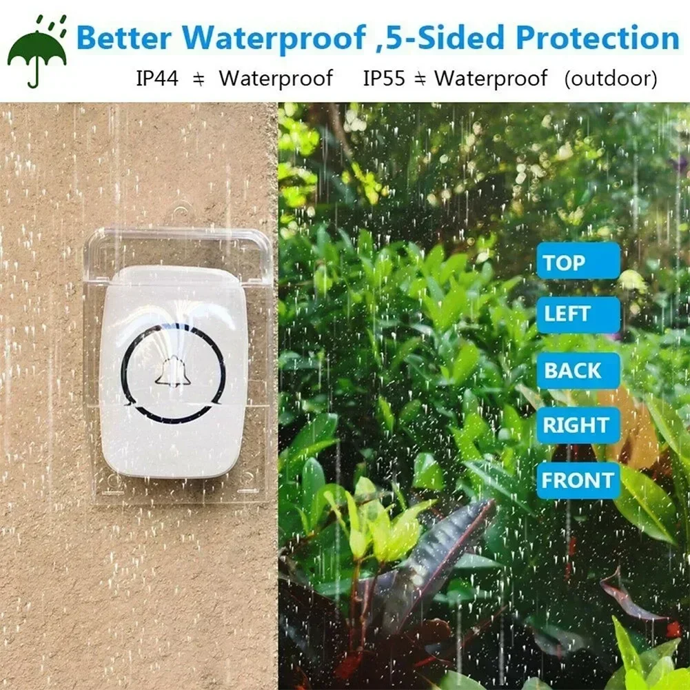 Doorbell Waterproof Cover Transparent Cover Outdoor Wireless Doorbell Ring Odor PC Doorbell Protection Case