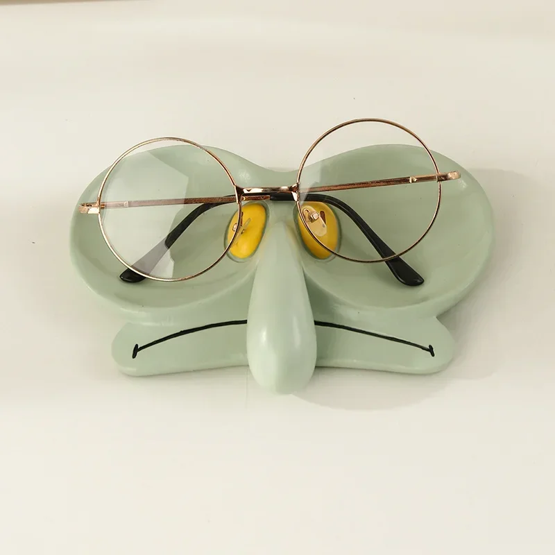 Cartoon Tray Sponges Baby Octopus Brother Glasses Frame Jewelry Box Storage Tray Decoration Cute Office Desktop Decorative Tray