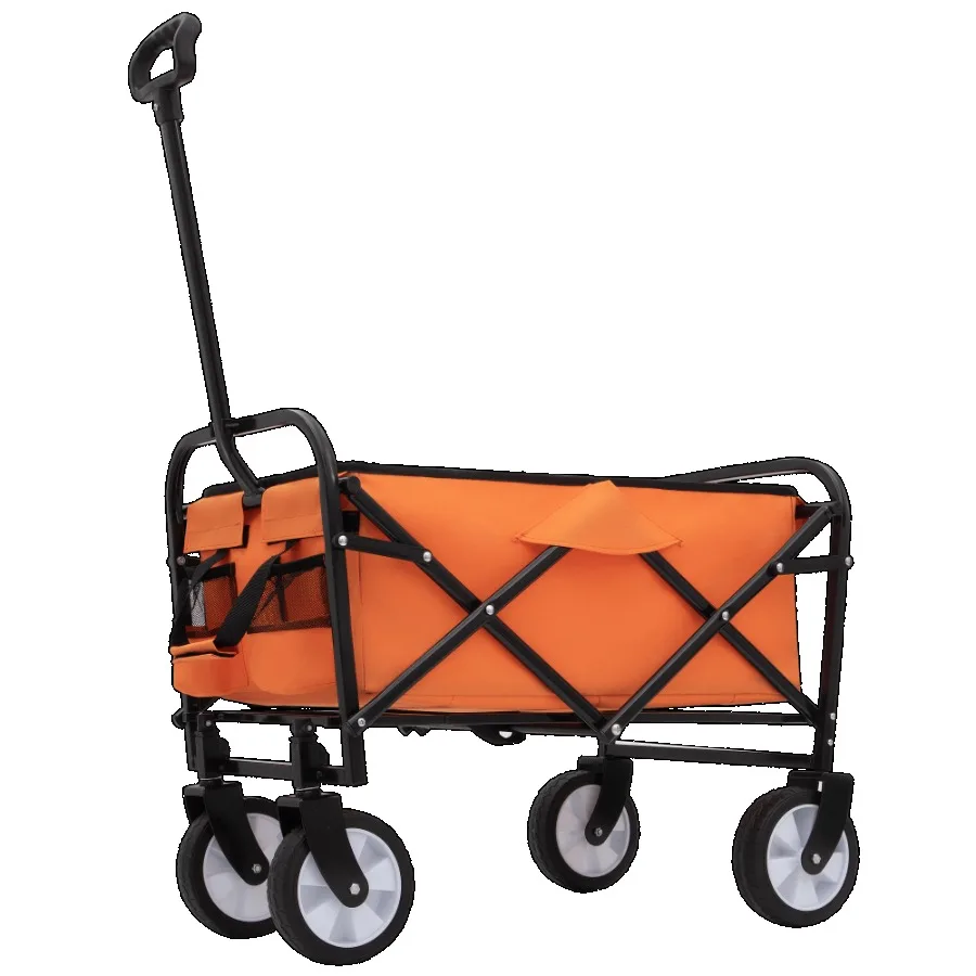 

Collapsible Foldable Wagon Cart Beach Wagon Heavy Duty Utility Cart Utility Wagon Grocery Cart for for Camping Shopping Sports