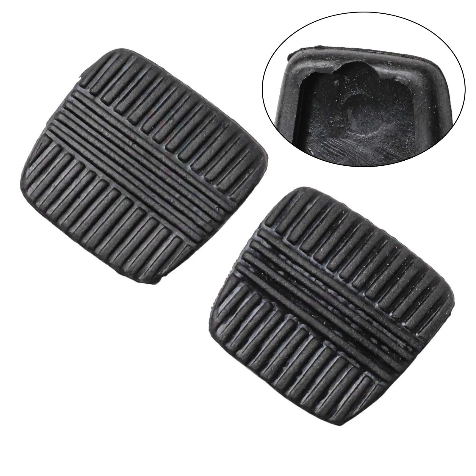 Black Brake Pedal Pads Automotive Fitment Easy Installation Long-lasting Performance Brake And Clutch Operation