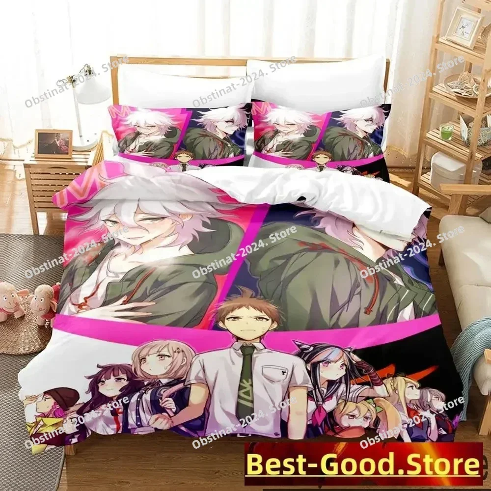 

3D Anime Danganronpa Bedding Set Printed single Comforter Quilt Bed Cover Duvet Cover Pillow Case 3 Pieces Sets Kids Adult Size