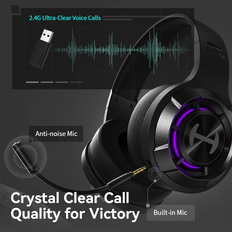 HECATE by Edifier G30 S 2.4GHz Wireless Headphones Bluetooth 5.3 Dual-Mode Connection Gaming Headset for PC/MAC/PS4/PS5/SWITCH