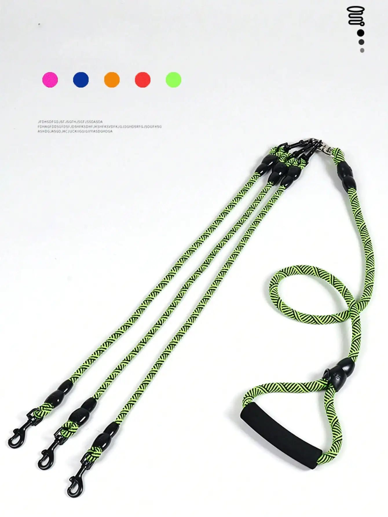 

2-In-1 Dog Leash Triple Connected For Medium Large Dog's Golden Retriever, Corgi