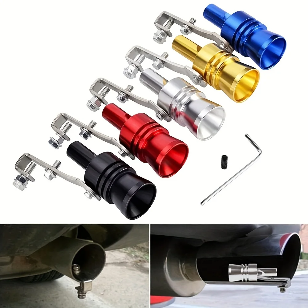 1pcs Aluminum Turbo Whistle Muffler Pipes for Cars - Fits 33.81-81.15oz Engines, Available in 5 Colors Accessories