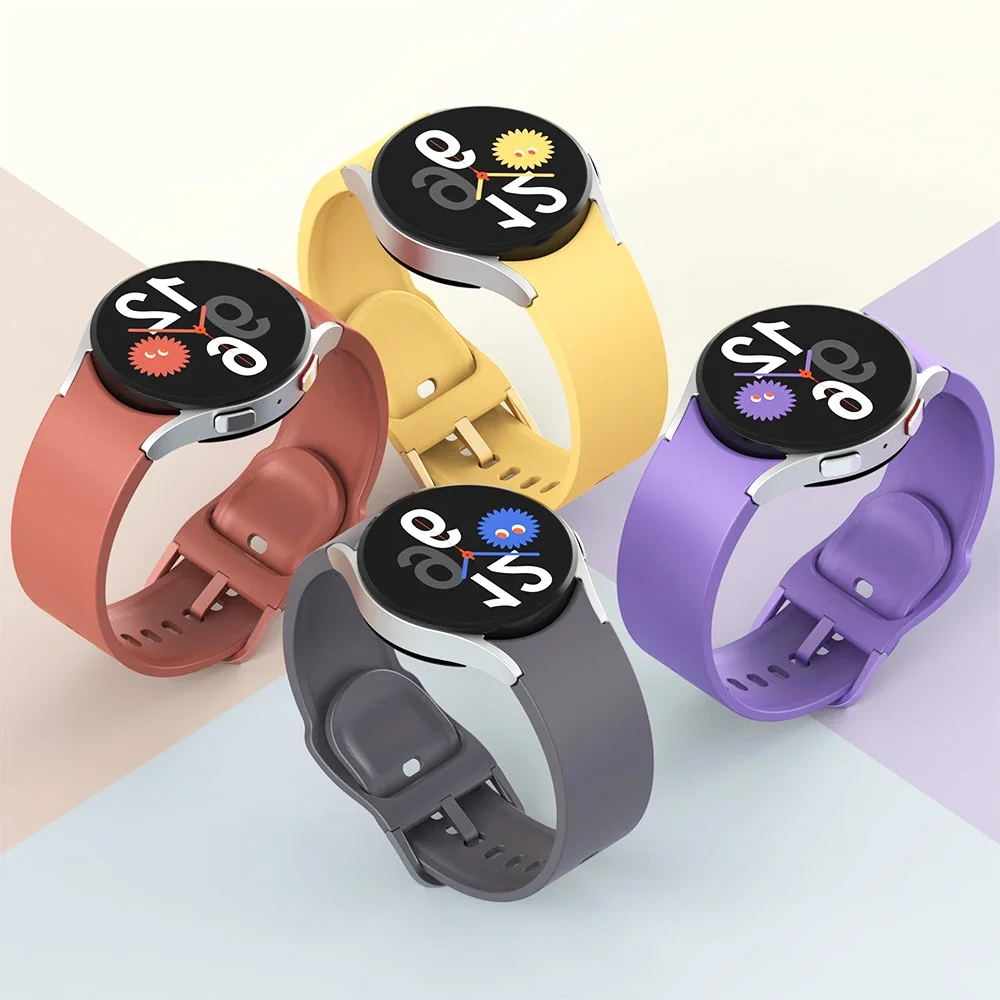 Cinturino in Silicone per Samsung Galaxy Watch 7 6 5 4 FE 44mm 40mm 5 pro 45mm cinturino sportivo 20mm No gap bracciale Galaxy Watch 6-4 classic