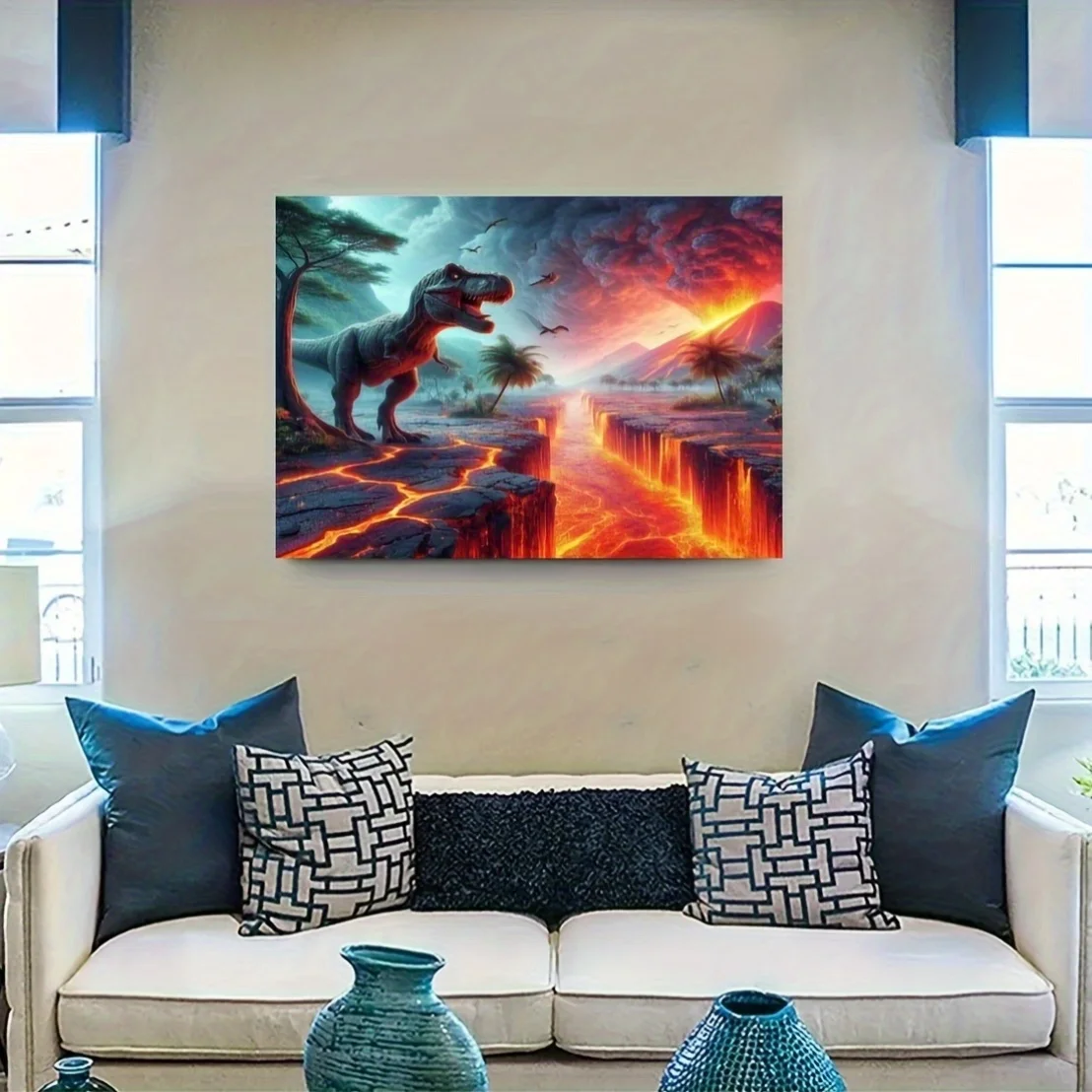 

1000pcs Dinosaur Puzzle Game - Vibrant Jurassic Era Scenes with Dinosaur, Trains & Dinosaurs - Perfect for Christmas, Hallowee