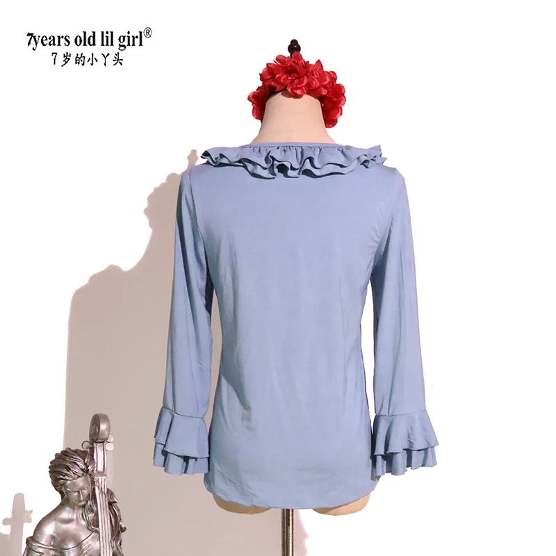 Damen Tanzoberteile Flamenco Top Kostüm Schlagärmel GLL11