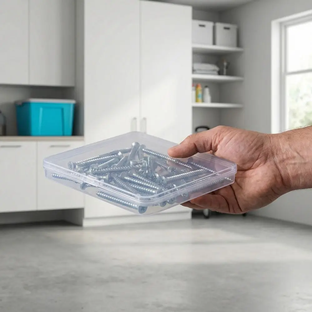 Plastic Material Mini Storage Box Transparent Design Rectangular Shape Plastic Storage Box Square Shape Dustproof Design