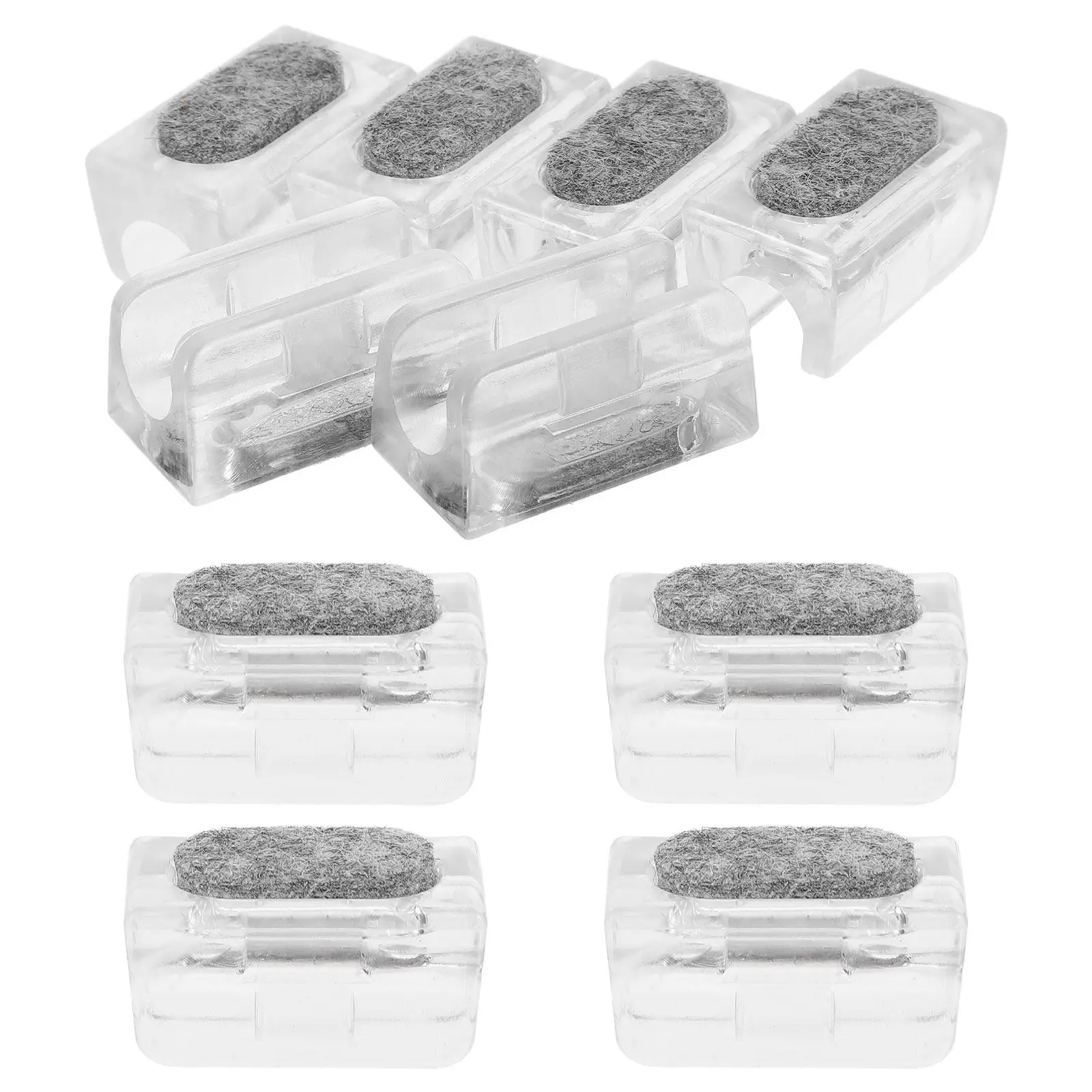 12Pcs U Shaped Chair Leg Caps Non-Slip Rectangle Tips Felt Pads Protect Hardwood Floors Sled Base Chairs Bar Stools