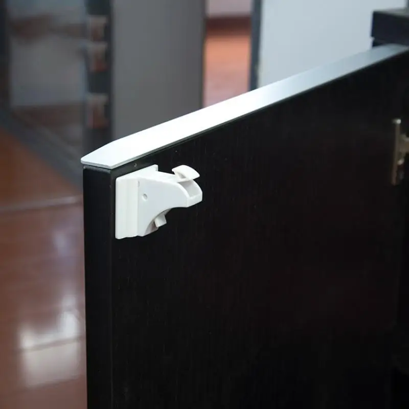 6 Pack Magnetic Child Lock Tool Free Install Kids Safety Latch for Drawer Cabinet Door Baby Proof Kitchen Bathroom Playroom