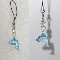 Blue Dolphin Phone Hangings Jewelry Pendant for Phone and Key Decoration
