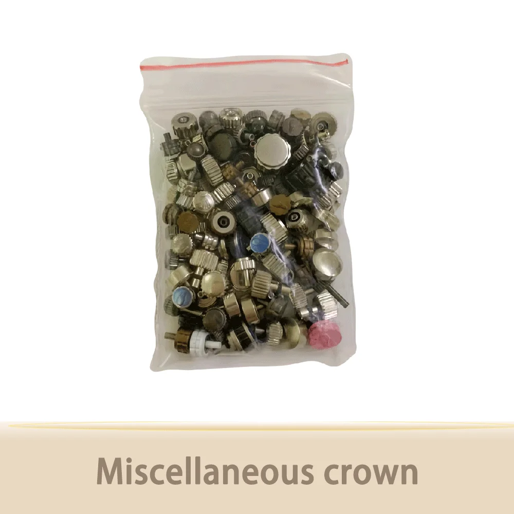 

Watch movement accessories miscellaneous crown parts DIY quartz mechanical watch crown various sizes bagged