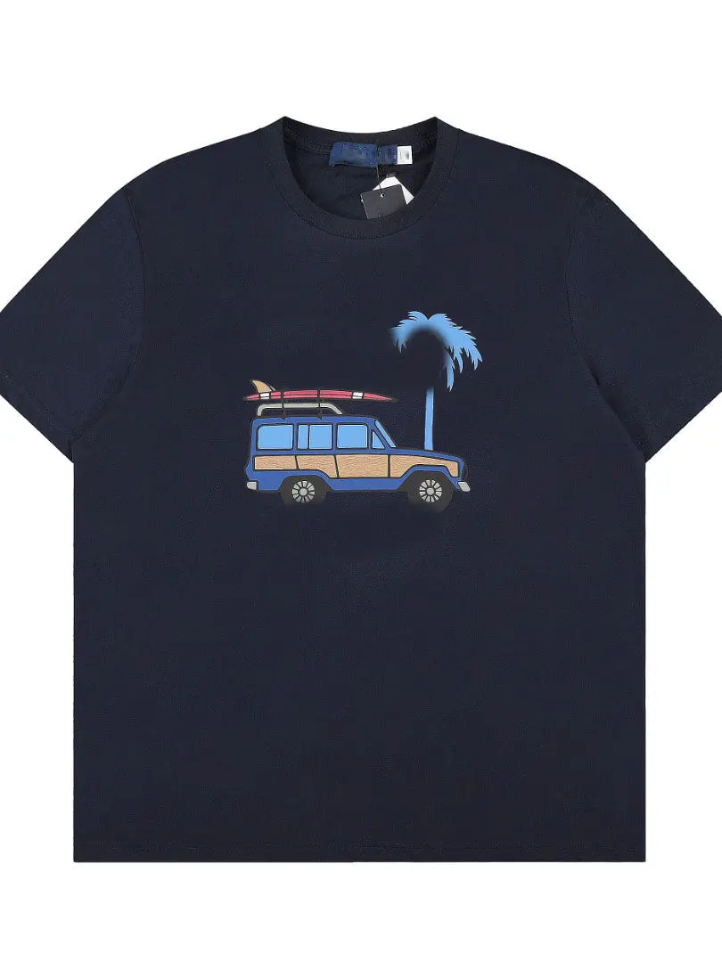 American Cartoon Print Short Sleeve Cotton T-Shirt Unisex round Neck Loose Casual Style for Men And Women Couples