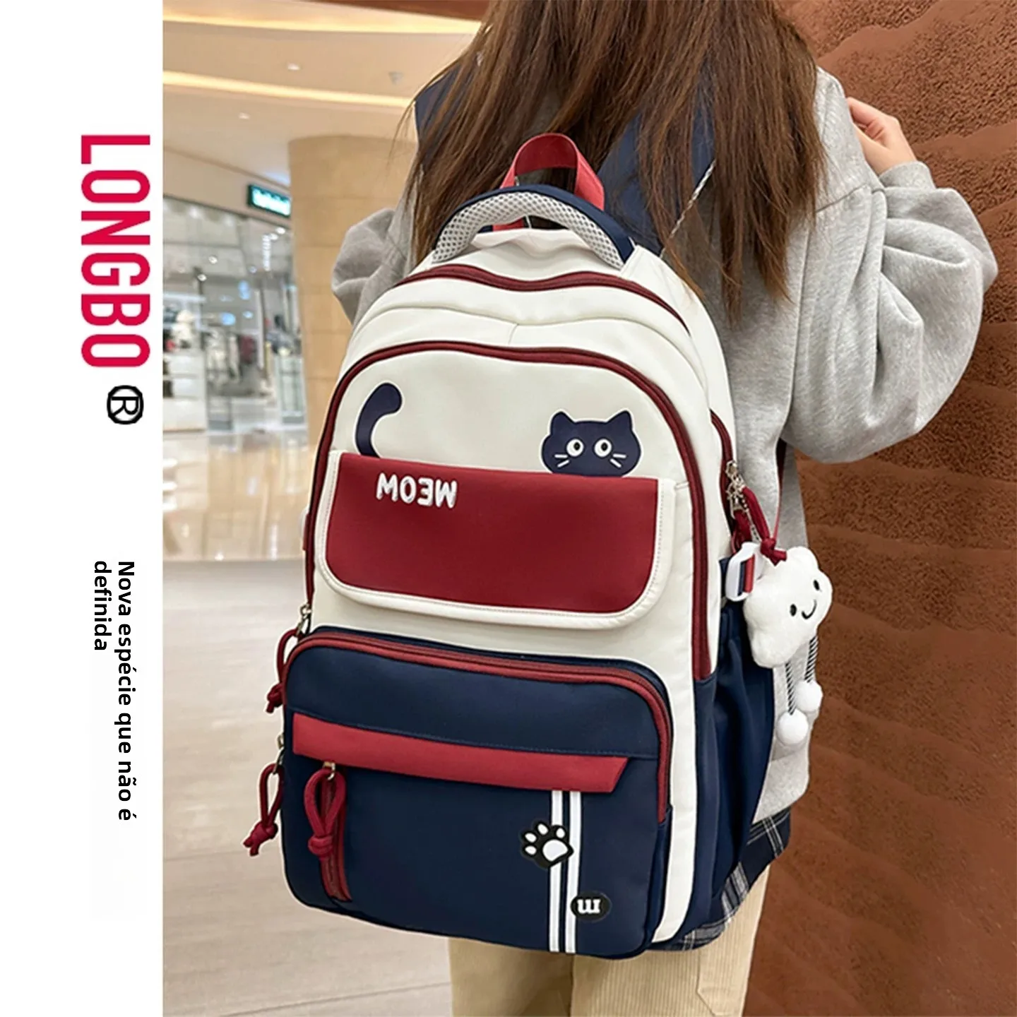 large-capacity-backpack-for-girls-elementary-and-middle-school-students-double-shoulder-bag-three-to-six-grades-student-bag