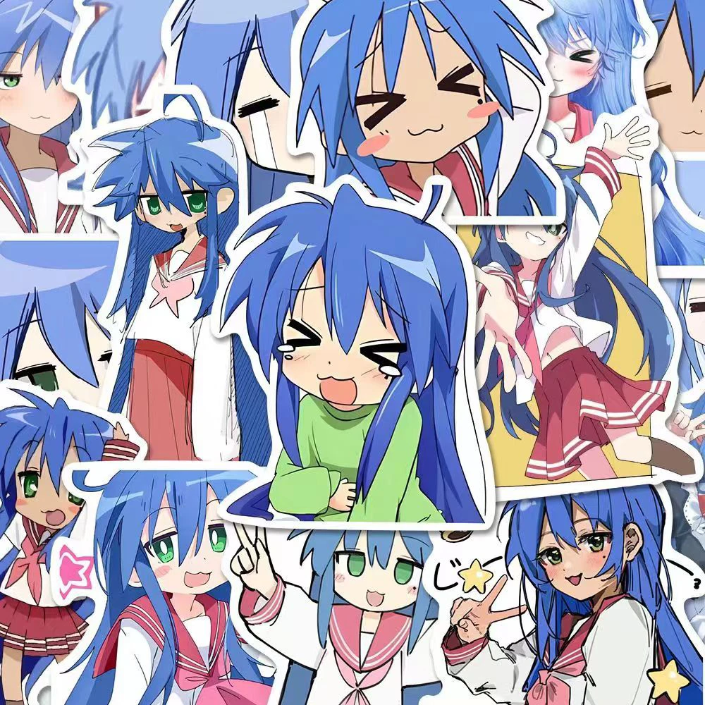 10/30/50pcs Izumi Konata Lucky Star Stickers Kawaii Girls Cartoon Sticker Laptop Notebook Suitcase Bike Decorative Decal Gift