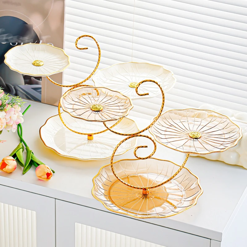 

Multi-Tier Candy & Fruit Plate: for Reception/Home Living Room Coffee Table, Tea Break & Snack Display