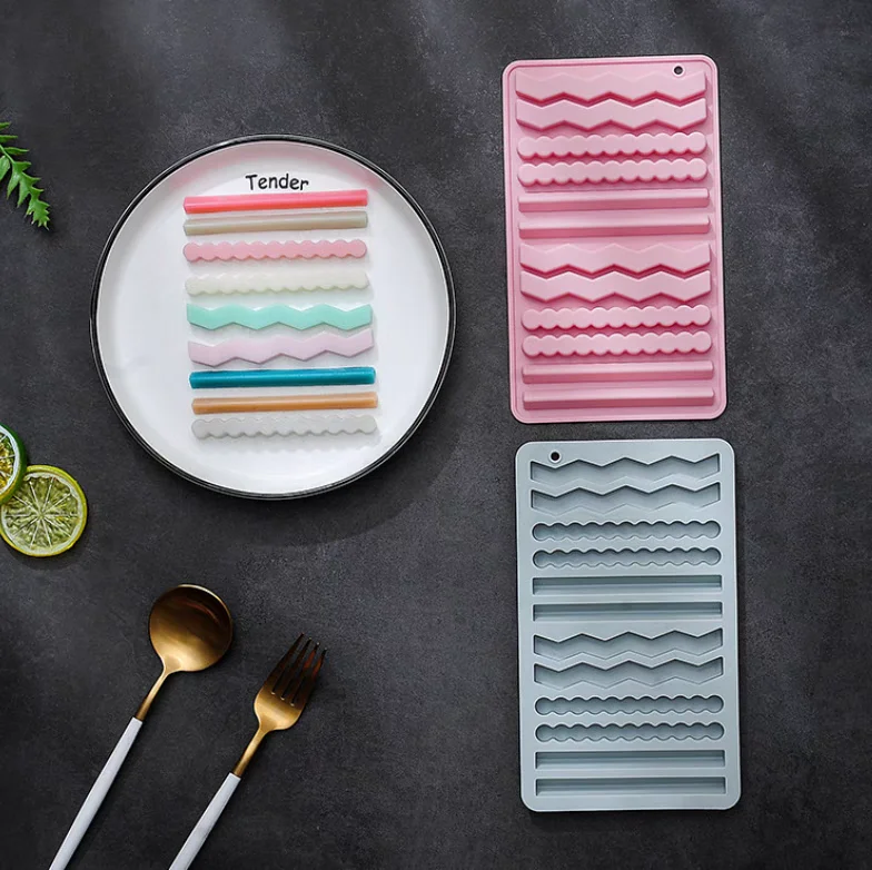 Long Silicone Mold Chocolate Candy Cookie Pudding Dessert Molds Baking Tool