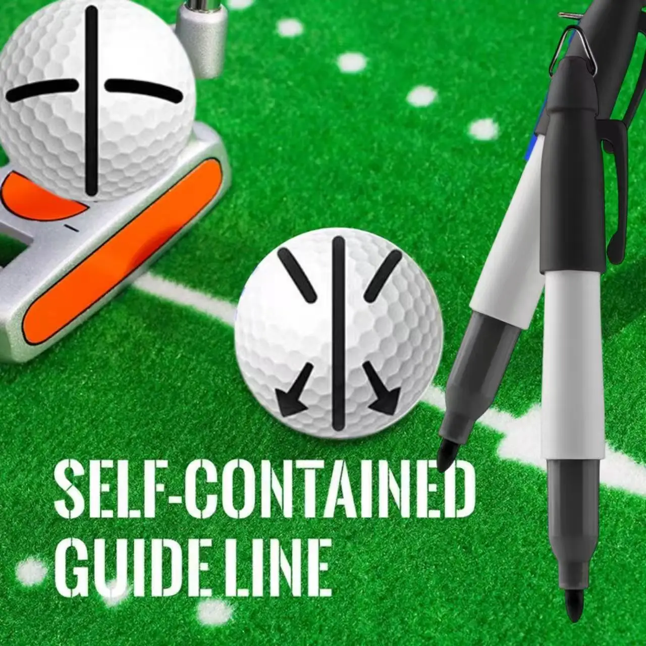 

Набор из 6 мини-перманентных маркеров с эргономичным зажимом, портативная защитная крышка для гольфа, значки медсестры, школы, офиса