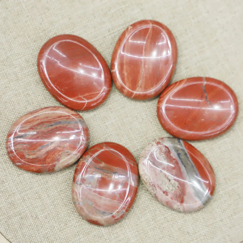 New Natural Oval Rainbow Stone Thumb Massagers Palm Energy Worry Therapy Reiki Healing Meditation Spiritual Minerales Decor 4Pcs