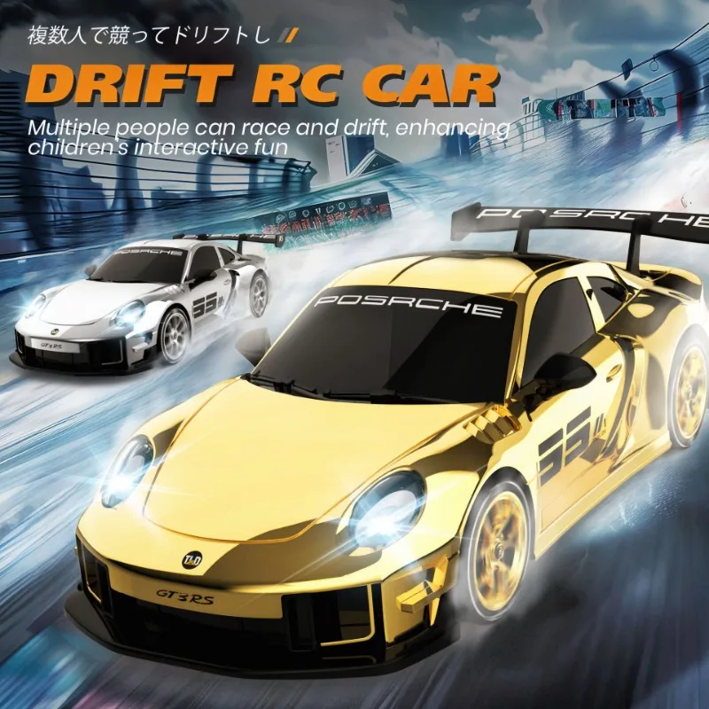 

Для 1:18rc Drift с дистанционным управлением, 2,4 г, беспроводной полноценный полноприводный автомобиль Gt3rs, модель спортивного автомобиля, гоночная игрушка