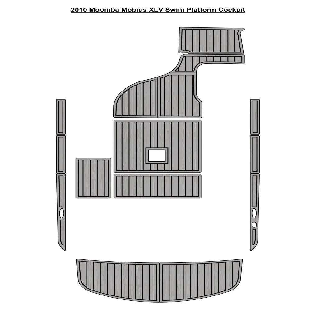 

2010 Moomba Mobius XLV Swim Platform Cockpit Pad Boat EVA Foam Faux Teak Deck Floor Mat SeaDek Self Adhesive