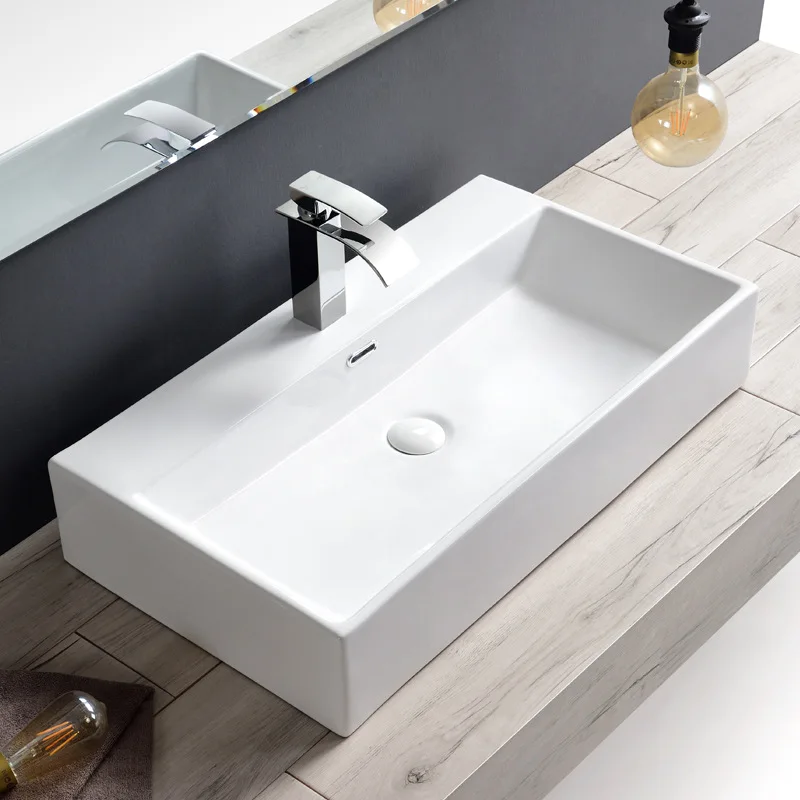 

Ceramic table basin Square washbasin Nordic washbasin Household modern basin Simple art