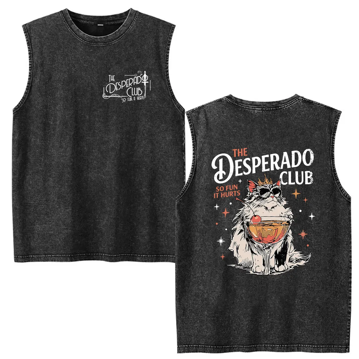 Vintage Washed Vest Dungeon Crawler Carl T Shirt Mama Needs A Night Off Princess Donut T-shirt Men Women Tank Top Oversized Tees