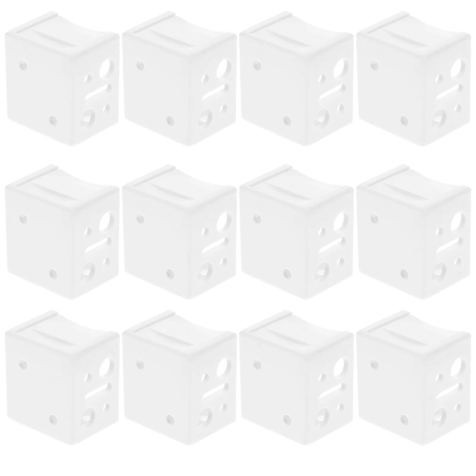12Pcs White Pom Blind Brackets for Window Blinds Headrail Mounting Box Side Back Roof Installation Easy Fit Mini Blind Hold Down