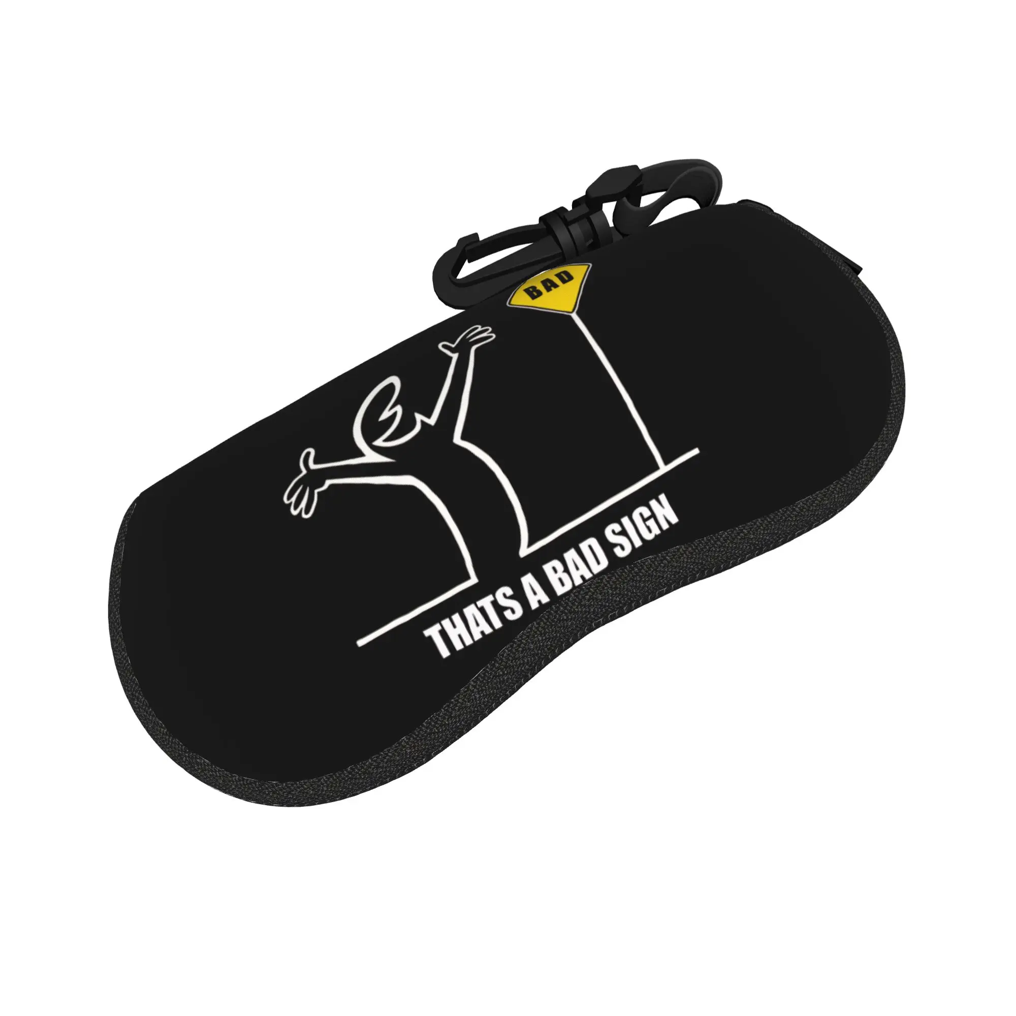 La Linea Bad Sign Glasses Case Cover  Sunglasses Case Daily Fashion Eyewear Bag Key Chain Men Women Glasses Box