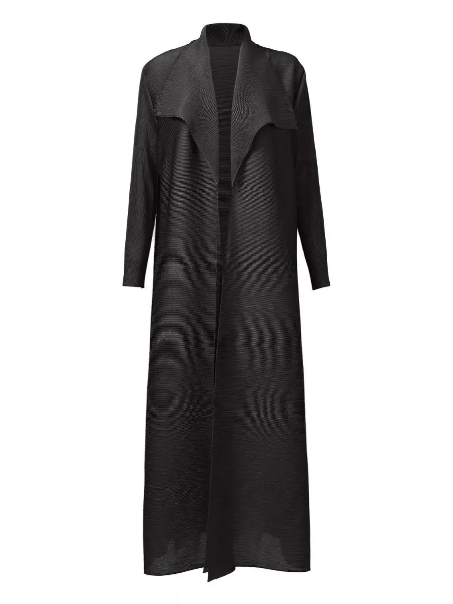 فستان طويل أنيق للمحجبات بتصميم كارديجان مع تنورة مطوية من البوليستر للنساء في الشرق الأوسط #2