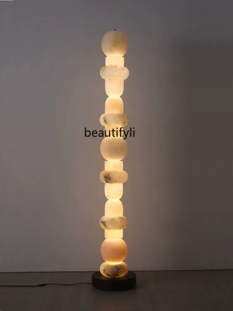 

High-End Luxury Natural Marble Floor Lamp Living Room Bedroom