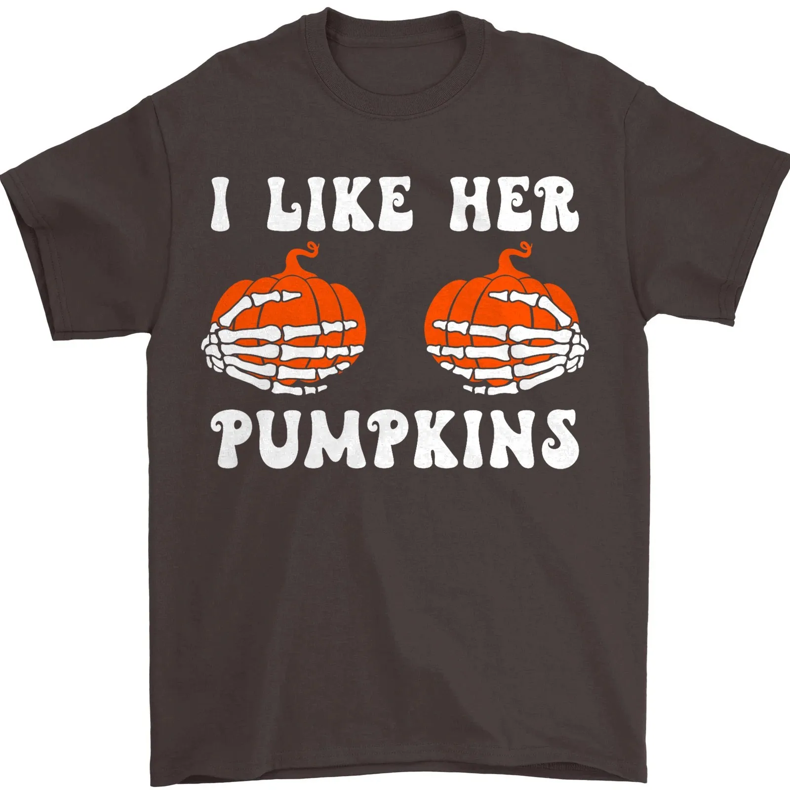 أنا أحب لها القرع مضحك هالوين قميص الهيكل العظمي الأيدي الأزواج المحملة