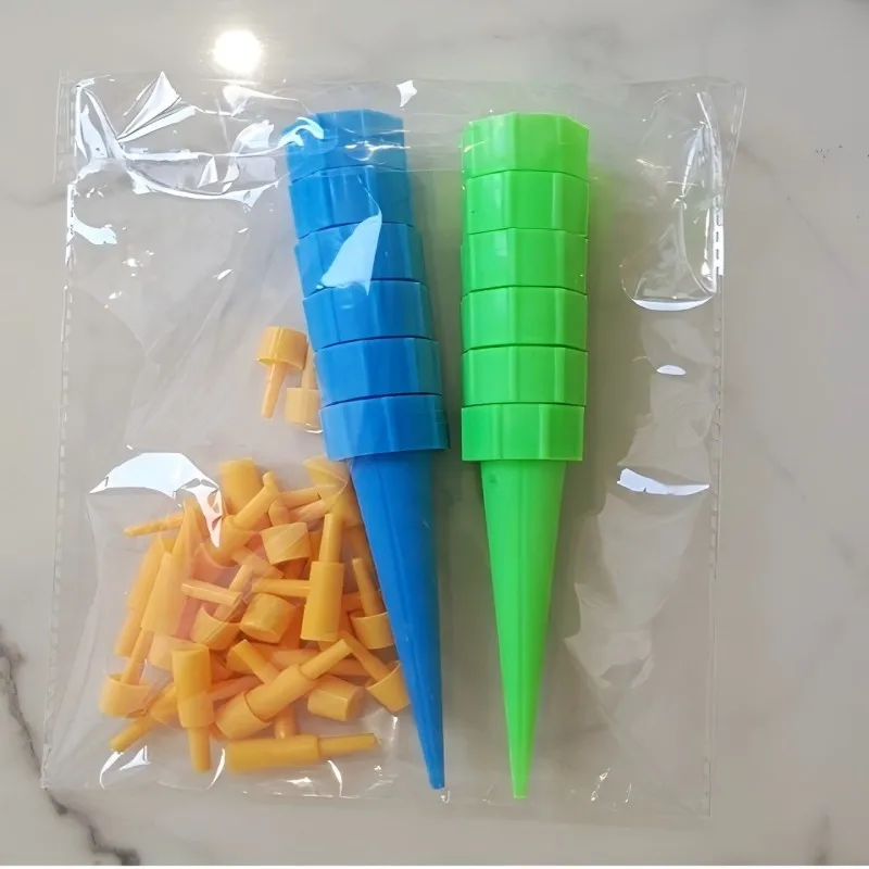 Automatic flower watering device, lazy gardening tool, adjustable plant nozzle and drip control valve, automatic drip device