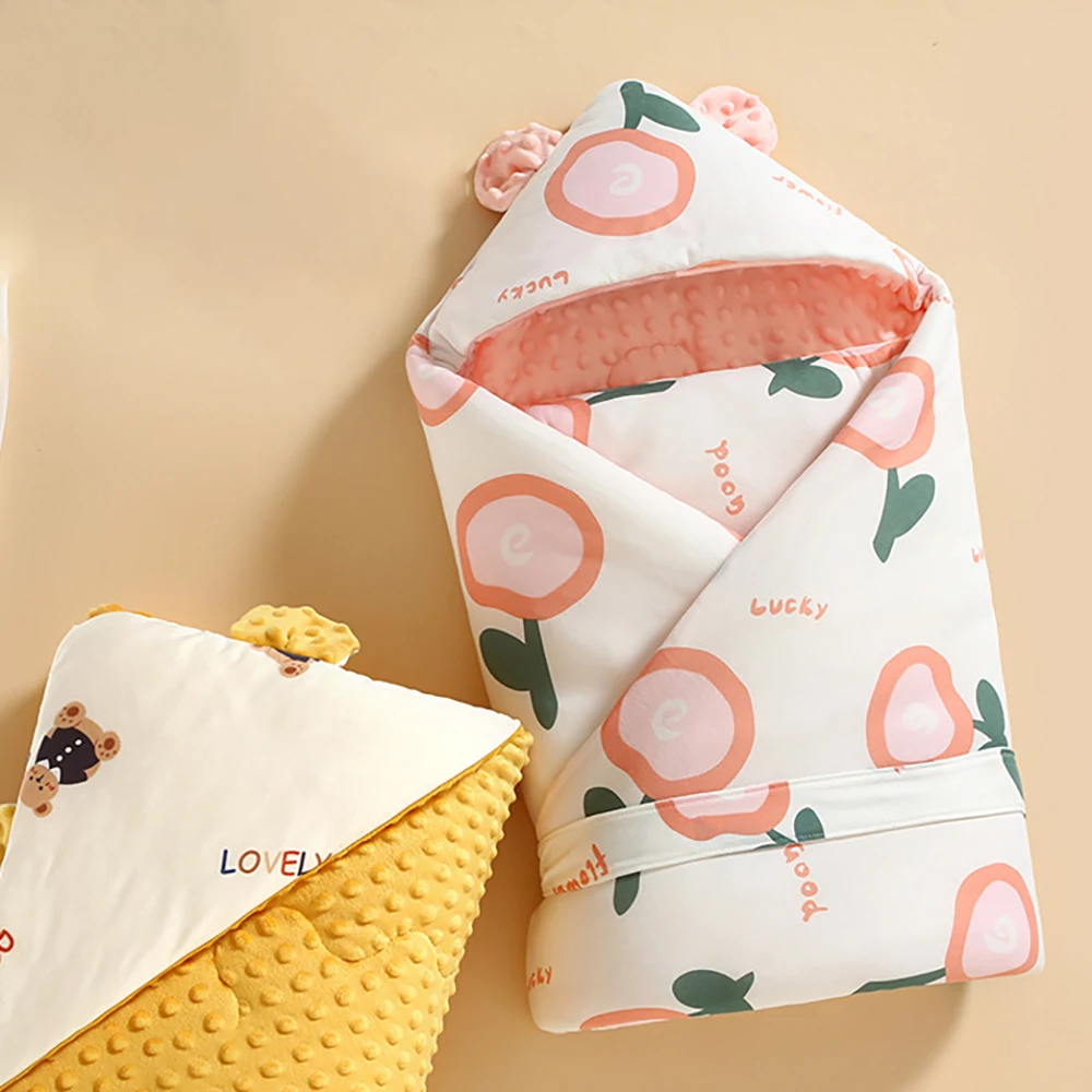 

Одеяло для новорожденных из чистого хлопка, осеннее и зимнее пеленальное одеяло, весенне-летнее одеяло с пухом фасоли