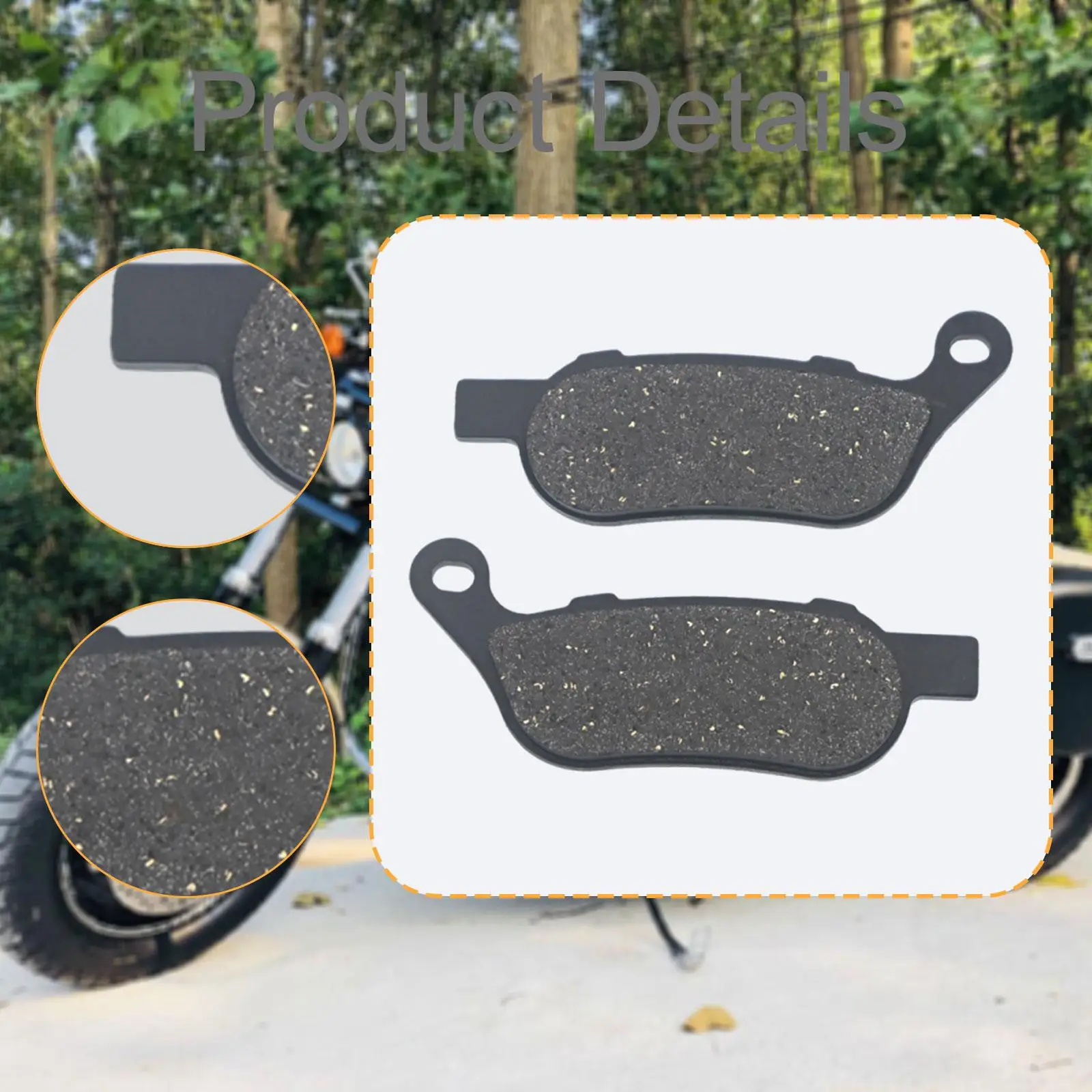 Replacement Motorcycle Brake Pads Assembly Multicolor Front Rear Brake System Repair for Harley Softail Stable Braking