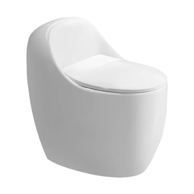 Double-hole jet siphon flush toilet fully glazed anti-clogging