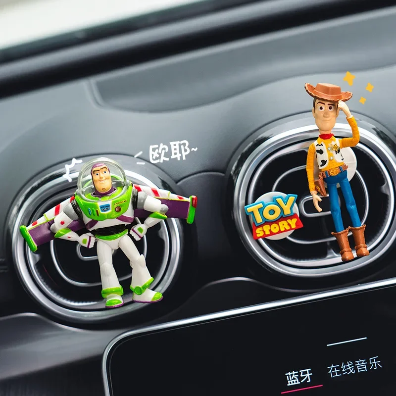 Hot Toys Car Hook Air Outlet Clamp Decor Accessories Buzz Lightyear Cute Air Conditioning Export Small Ornaments Action Figures